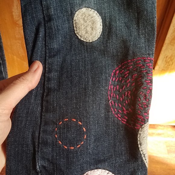 Girls Toddler Gap Denim Jeans w- Embroidery - Picture 5 of 6